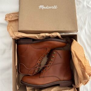Madewell women's Leather Lace-Up Kellie Boots